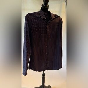 Salvatore Ferragamo Dark Patterned Button Down Shirt